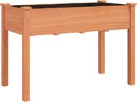 vidaXL jardinière avec doublure 118x59x76 cm bois d'épicéa massif marron