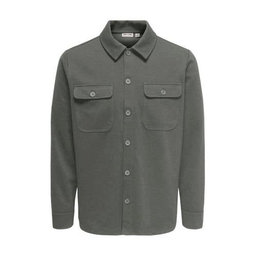 ONLY & SONS overshirt grijsgroen