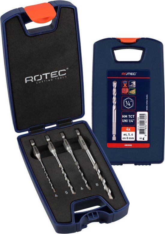 Rotec UNIDre borenset 226, 4-delig, ø 4-8 mm