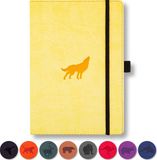 Dingbats* Wildlife A5 Notitieboek - Cream Wolf Stippen - Bullet Journal met 100 gsm Inktvrij Papier - Schetsboek met Harde Kaft, Binnenvak, Elastische Sluiting en Bladwijzer