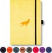Dingbats* Wildlife A5 Notitieboek - Cream Wolf Stippen - Bullet Journal met 100 gsm Inktvrij Papier - Schetsboek met Harde Kaft, Binnenvak, Elastische Sluiting en Bladwijzer