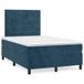 vidaXL Boxspringbed met matras, donkerblauw, 180x200 cm, fluweel
