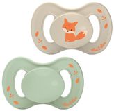 Luc et Léa Nature 2 Sucette anatomique Tétine extra-fine 18+ mois (Modèles : Renard et vert)
