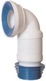 BES LED Leoni Flexibel WC Aansluitstuk - Bocht 90° Aansluiting Conisch 90-110