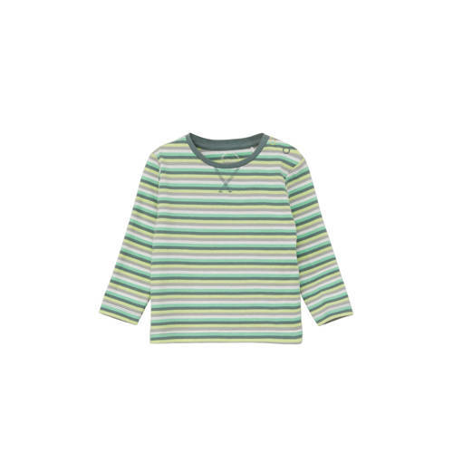 s.Oliver s.Oliver baby gestreepte longsleeve groen/blauw/wit