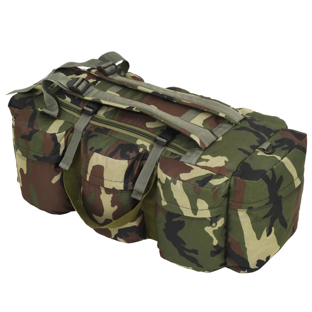vidaXL Plunjezak 3-in-1 legerstijl 120 L camouflage