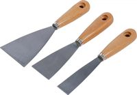 BGS Plamuurmesset - Houten handgreep - 30 / 50 / 80 mm - 3 delig