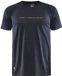 Craft T-shirt Adv Gravel SS Tee Heren Zwart/Melange Katoen Maat S