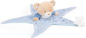 Trudi Knuffeldoekje Beer Doudou - Hoge kwaliteit pluche knuffel - Knuffelbeer voor jongens en meisjes - Bruin Blauw - 37x10x32 cm maat S