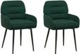 vidaXL Eetstoelen 2 stuks fluweel Donkergroen 59 x 59,5 x 90 cm