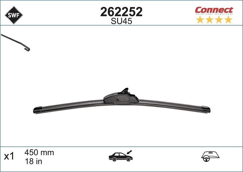 SWFMAXUS SWF SU45 Ruitenwissers UPGRADE 45CM