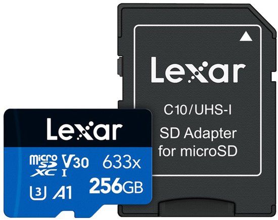 Lexar microSDHC HP UHS-I 633x 256GB - Nero/Blu