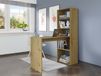HARMO bureau avec étagère 120 cm chêne artisanal