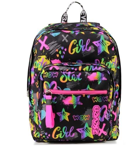 Zaino Seven Zaino Extra Fit, iriserend, Nero, Scuola en Tempo Libero