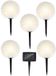 Grundig Boules lumineuses d'extérieur - 5 pièces - LED - Énergie solaire - Blanc