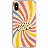 Apple iPhone XS Max Good vibes bedrukt siliconen hoesje