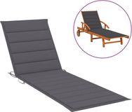 vidaXL Ligbedkussen 200x50x3cm Oxford Stof Antraciet