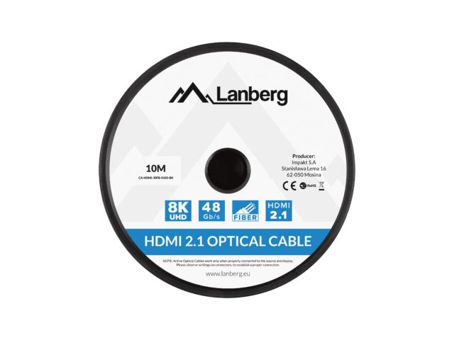 Lanberg HDMI Kabel - 10m - HDMI Type A - Zwart