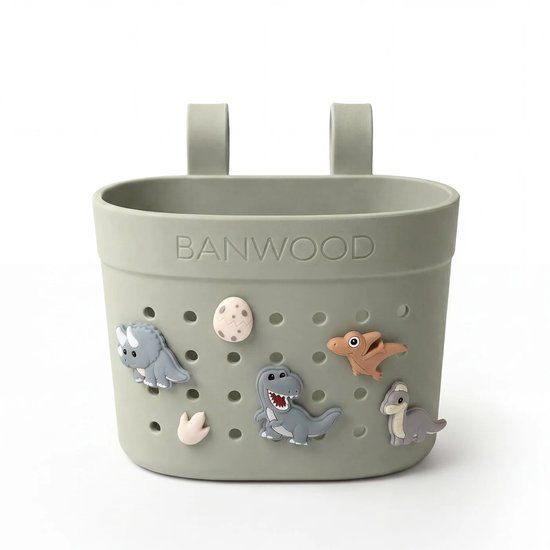 Banwood Pin & Ride basket - Fietsmandje - Mandje voor stepjes - Olive - groen