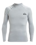 Quiksilver Everyday UPF50 L/S Rashguard Surfshirt Mannen Lichtgrijs Effen Lange Mouw Maat XL
