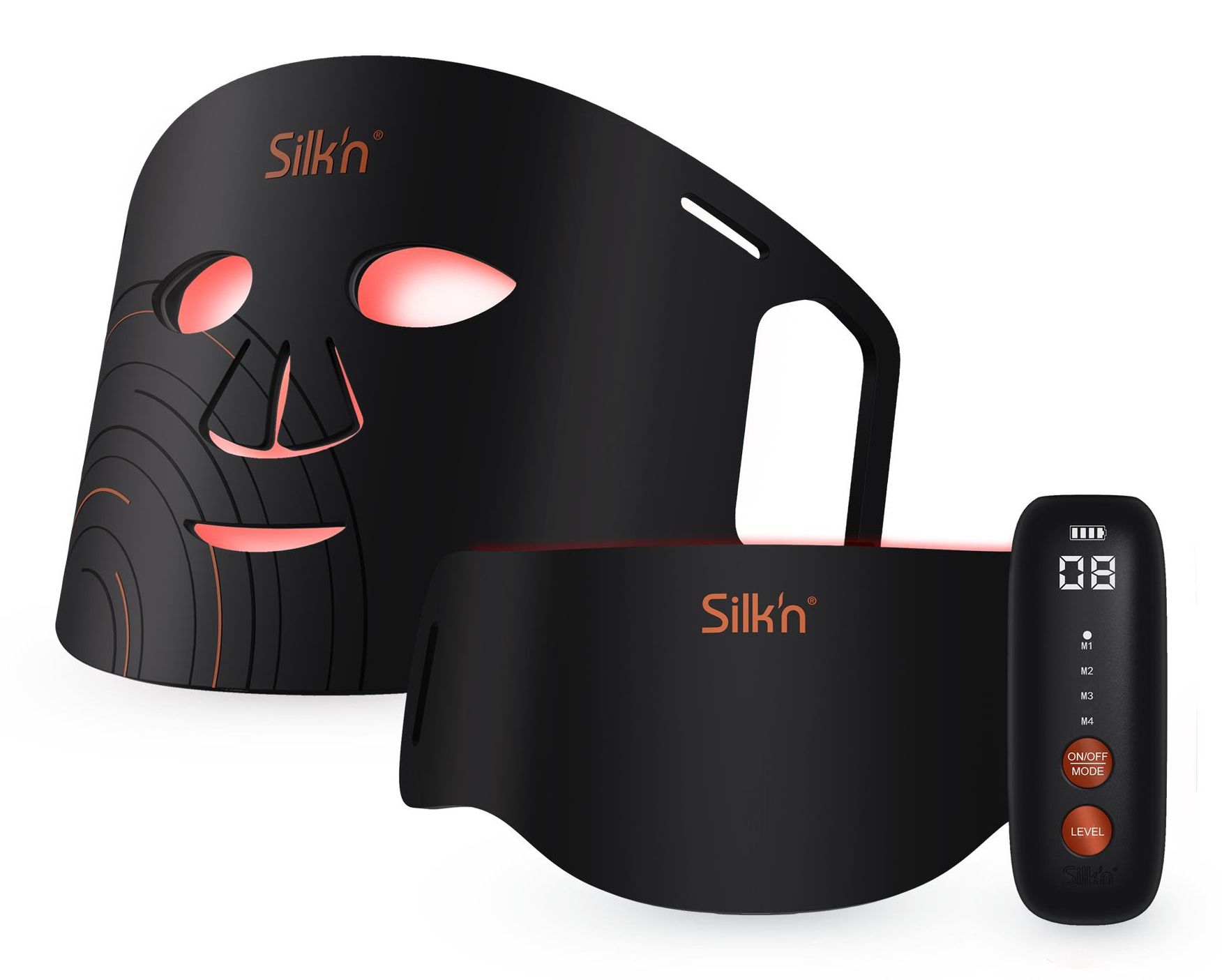 Silk'n LED gezichtsmasker met rood led-lichttechnologie - Huidverjongingsapparaat gezicht en nek - Voor strakke huid met minder rimpels - Anti-aging - Dual LED Mask