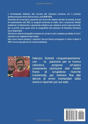 CALCIATORI DI MASSIMA DIVISIONE 1898-1929: VOLUME 1 (A-K)