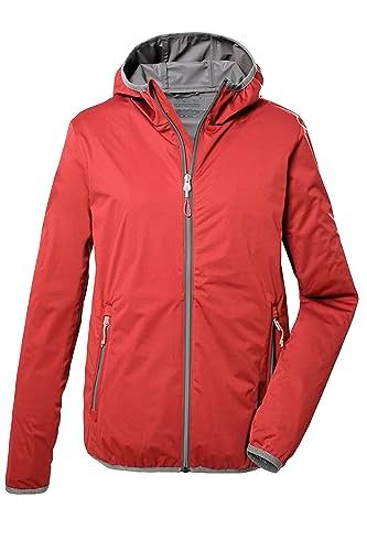 killtec Dames 2-laags functionele jas/outdoorjas met capuchon - KOS 61 WMN JCKT - coral pink - maat 42