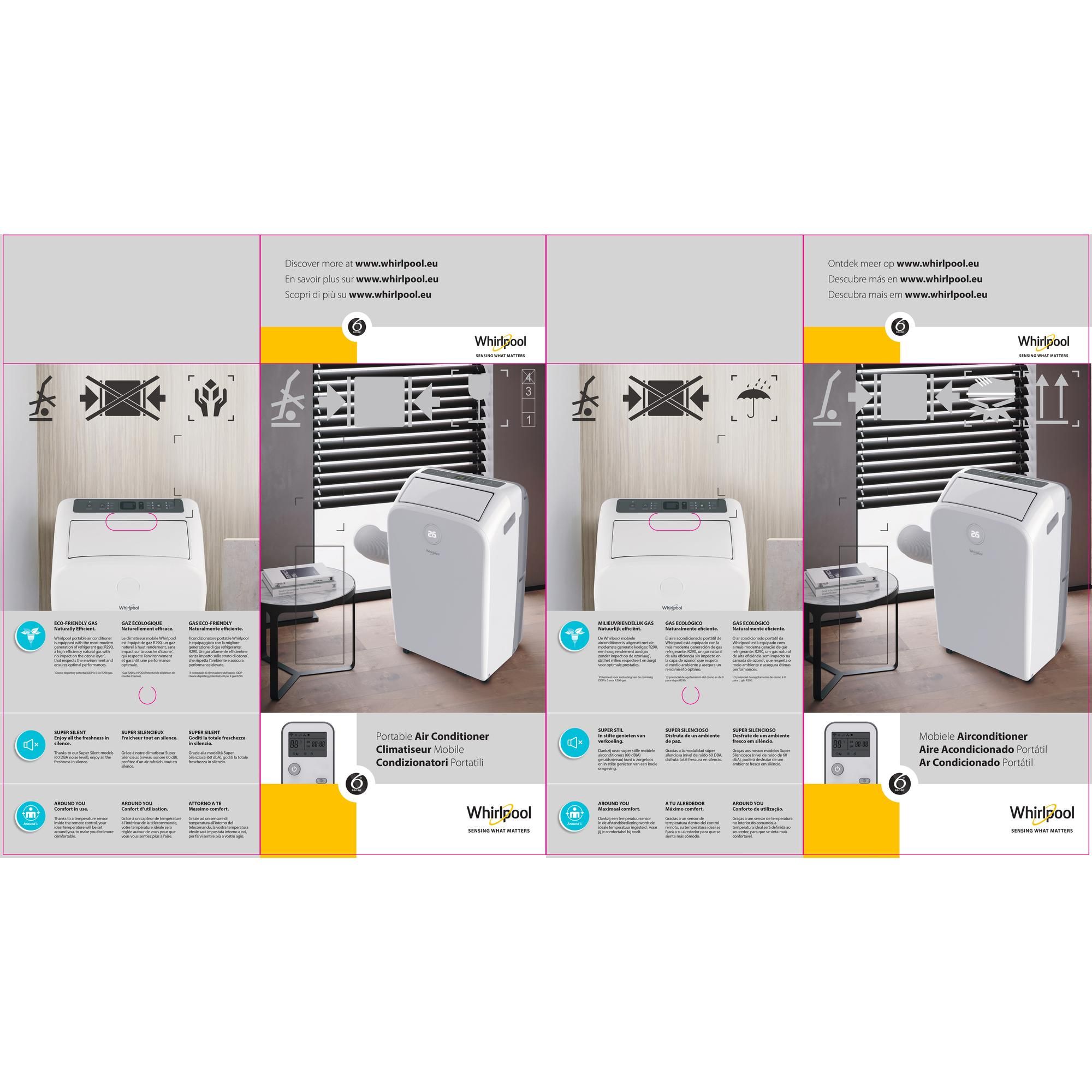 Whirlpool PACHW2900CO Mobiele Airco - 9000 BTU, Wit