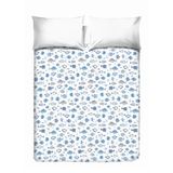 PENSIERI DELICATI Sprei voor tweepersoonsbed, 260 x 280 cm, 100% piqué-katoen, motief: oceaan, wit