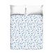 PENSIERI DELICATI Sprei voor tweepersoonsbed, 260 x 280 cm, 100% piqué-katoen, motief: oceaan, wit