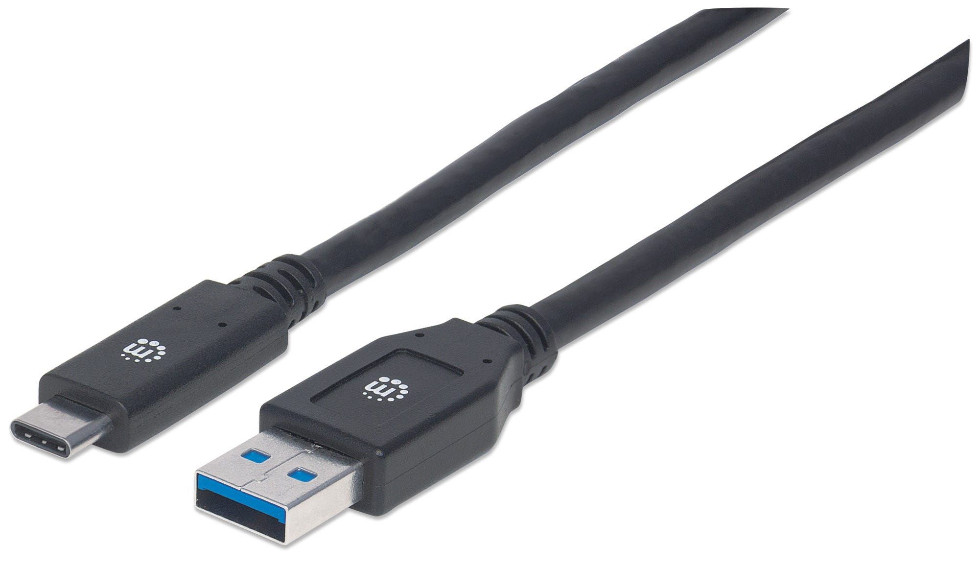 MANHATTAN USB-C to USB-A Cable - 3m - 5Gbps (USB 3.2 Gen 1) - 3A - Black