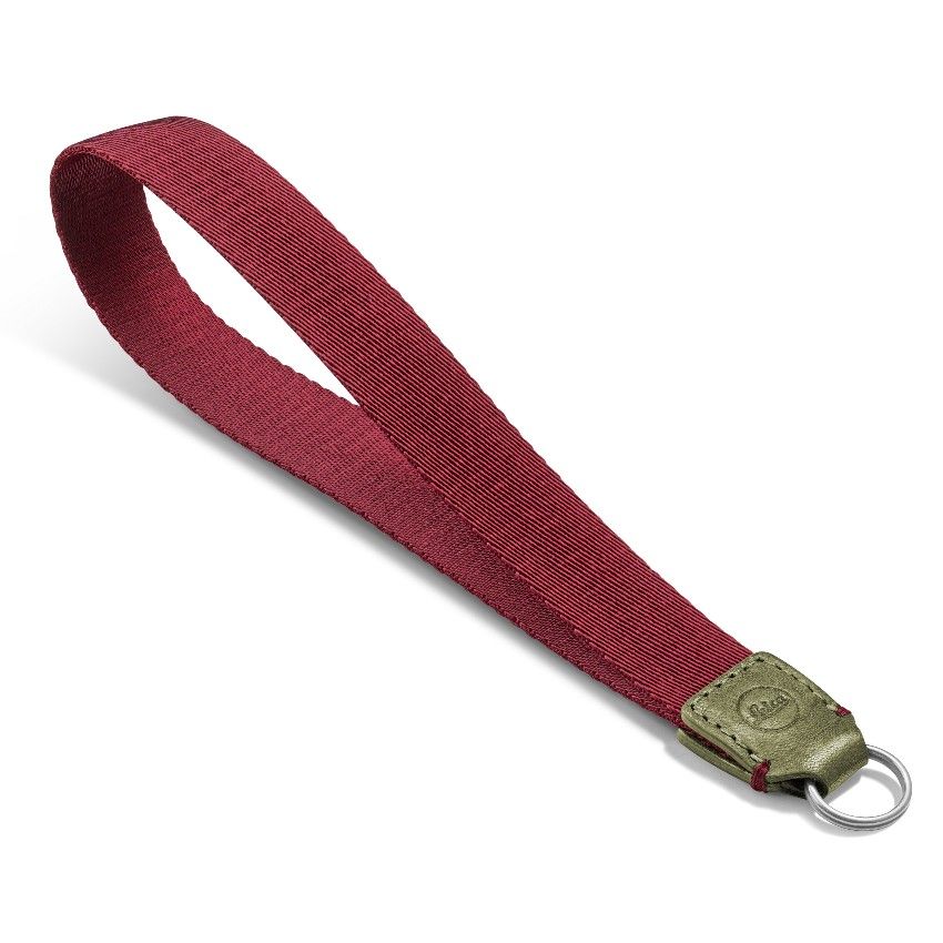 Leica 18572 Wrist Strap fabric / leather olive - burgundy