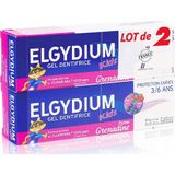 Elgydium Elgydium Dentifrice Enfants 2-6 Ans Grenadine 2X50ml