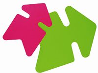 Apli 023725 25 25 neonkleur, niet afwisbaar, 240 x 320 mm, 780 g, roze/groen