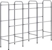 vidaXL Opbergrek voor 9 kratten 145x33x116 staal zilverkleurig