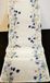 OEM Bol Tafelloper met lentebloemen - decoratief - 1 stuk - wit - 100% polyester - 40 x 150 cm