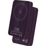 Blavec Batterie externe sans fil BJ-04 Slim, 10000 mAh, 22,5 W, PD + FQI, 1 x QI - 1 x USB-C, violet