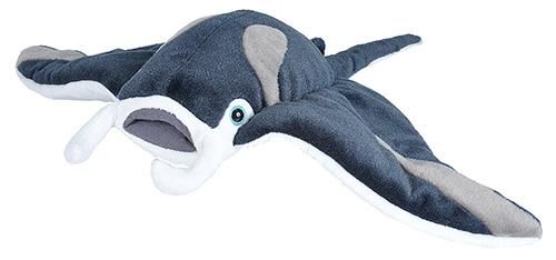 Wild Republic Manta Ray Knuffel Blauw/Grijs/Wit Pluche