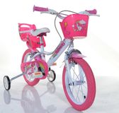 Dino Bikes Eenhoorn Kinderfiets - 16 inch - Wit/Roze - Meisjes
