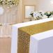 Merkloos Tafelloper glitter ronde pailletten stof voor bruiloft verjaardagsfeestje babyborrels tafelkleed decoratie 30 x 279 cm goud
