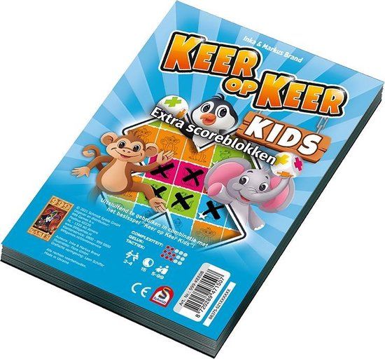 999 Games Scoreblokken Keer op Keer Kids - Twee stuks - Dobbelspel