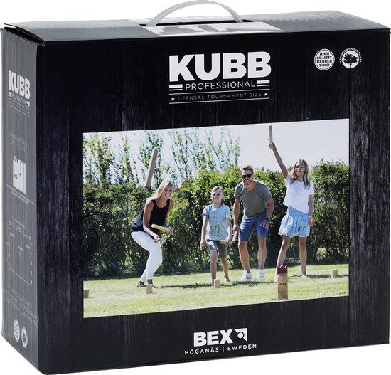 Bex Kubb Pro Rode Koning - Rubberhout