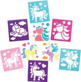 Baker Ross AX359 Wasbare Eenhoorn-Stencils - Pakket Van 8