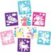 Baker Ross AX359 Wasbare Eenhoorn-Stencils - Pakket Van 8