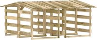 vidaXL Pergola's met dak, 4 stuks, 100x90x100 cm, van geïmpregneerd grenenhout