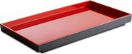 APS Melamine Plateau Asia Plus - 1/3 GN x H3 cm - Zwart/Rood - Set van 2 stuks