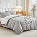 TRANKIELO® - Set de housse de couette 4 pièces 260x240cm – Linge de lit en microfibre avec drap-housse 160x200cm et 2 taies d'oreiller