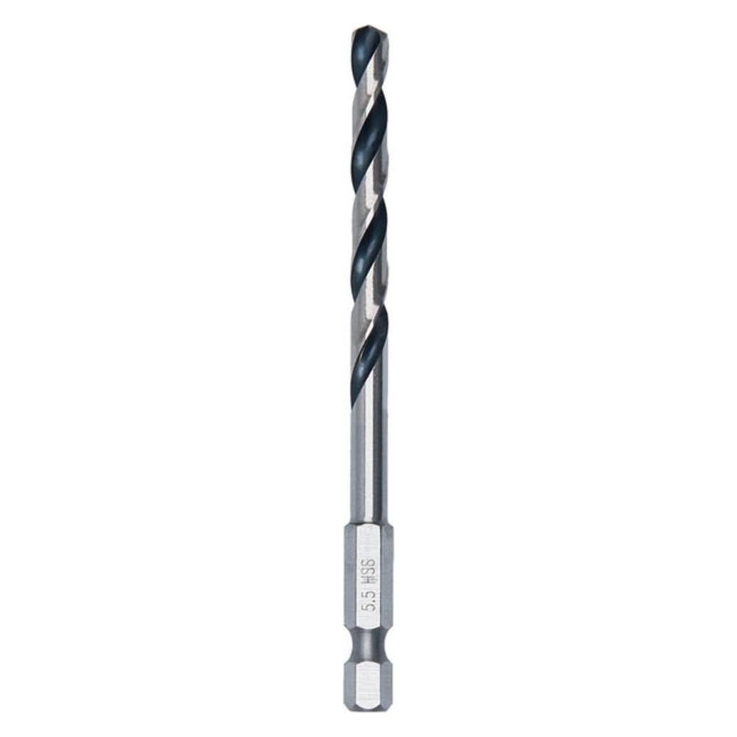 Bosch Professional Zubehör Bosch 1x Metal HSS Spiraalboor met zeskantschacht (voor Staal, Non-ferrometalen, Ø 5,50 mm, Professional Accessoires Boor-/schroefmachines)