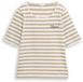 Tom Tailor - T-shirt met borduursel - Maat S - olive white stripe