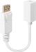 LINDY 41060 DisplayPort / Mini-displayport Adapterkabel Wit 15.00 cm